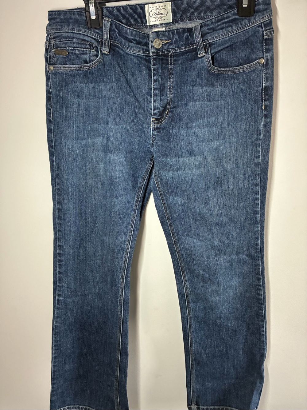 White House Black Market Women's Blue Straight Leg Jeans